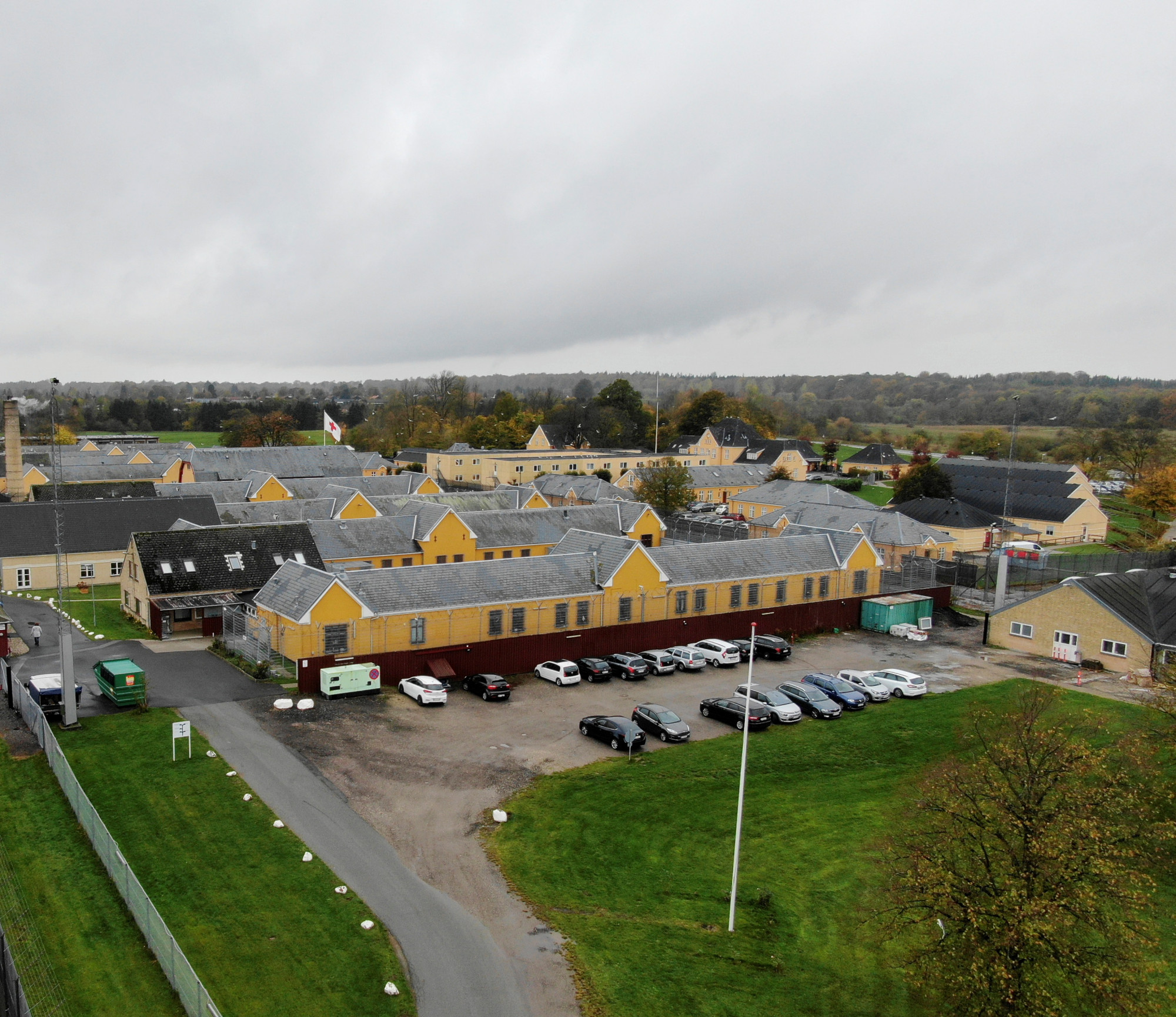 Luftfoto af Ellebæk Udlændingecenter