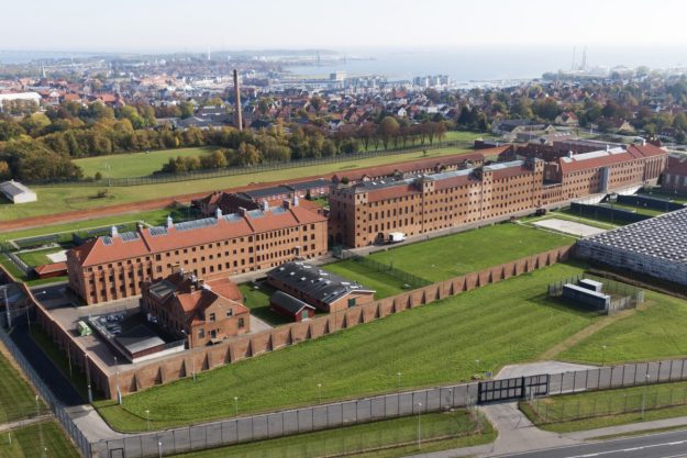 Luftfoto af Nyborg Fængsel