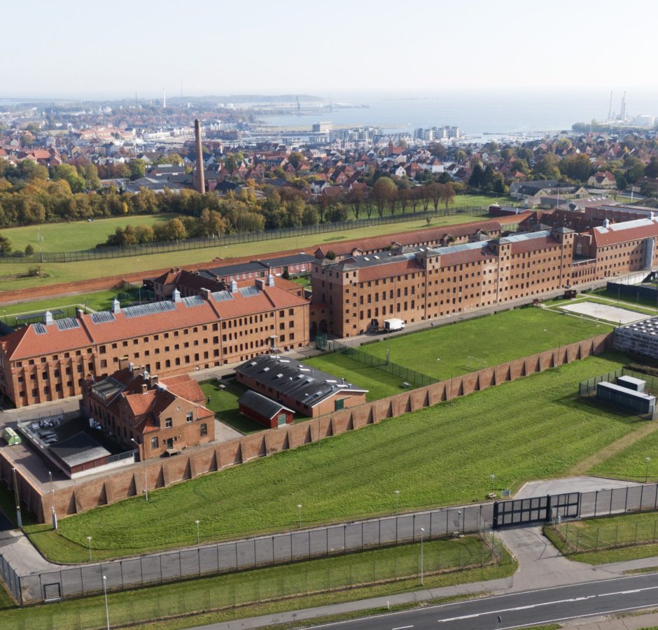 Luftfoto af Nyborg Fængsel