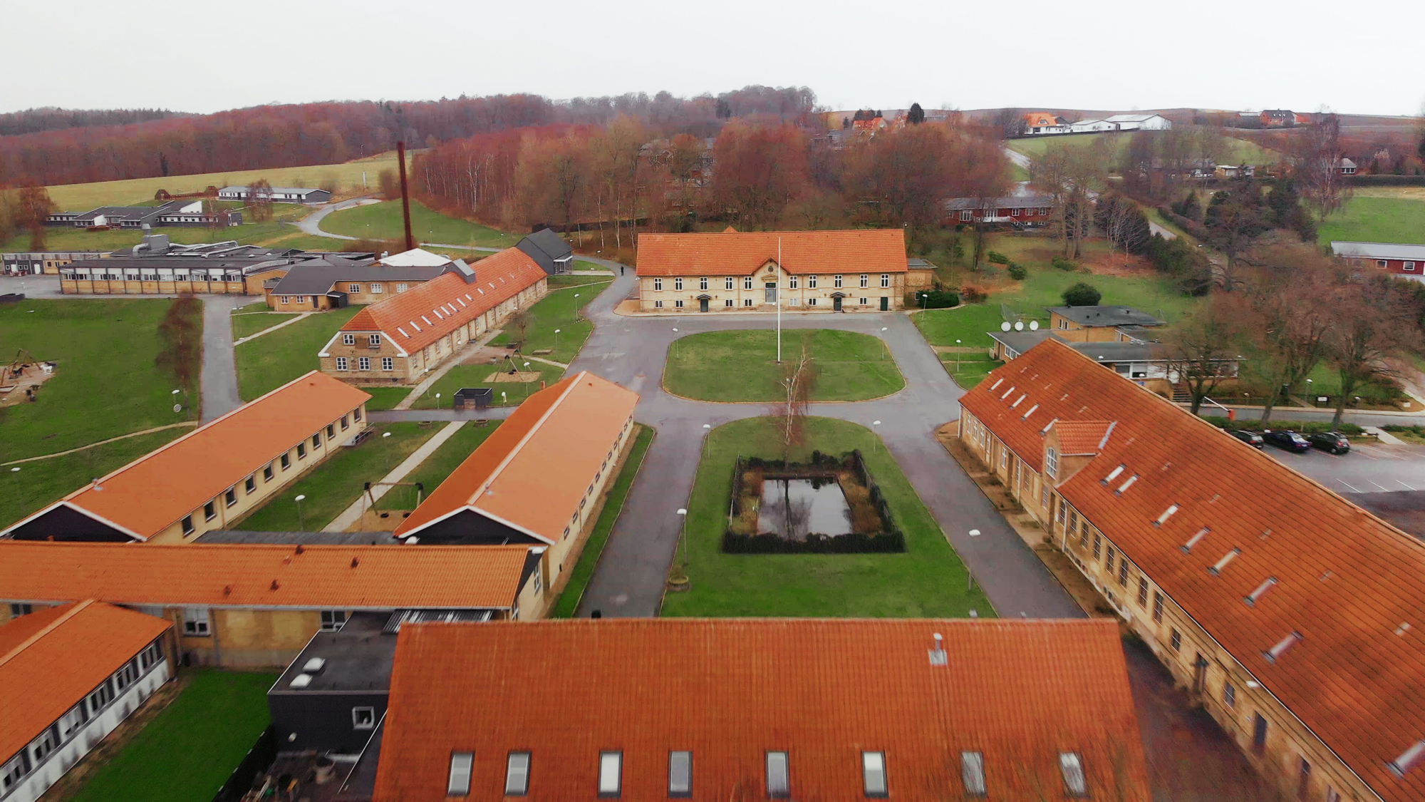 Luftfoto af Uddannelsescenter Møgelkær